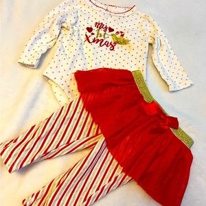 9 month girls 2 pc Christmas outift